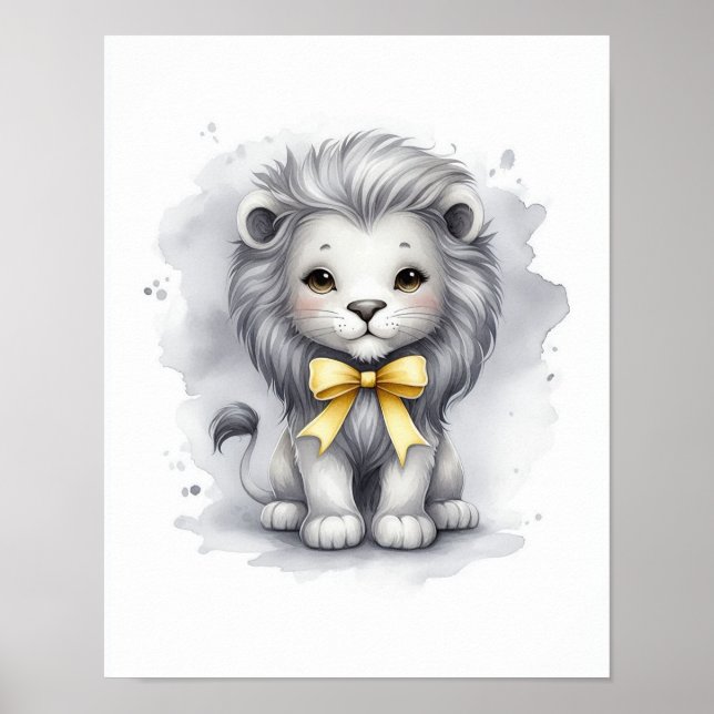 Lion Jungle Nursery Wall Art (Front)