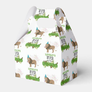 Lion Jungle Partying Animals Birthday Party Favour Box