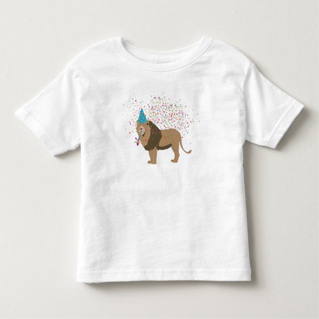 Lion Jungle Partying Animals Having a Party  Toddler T-Shirt (Front)