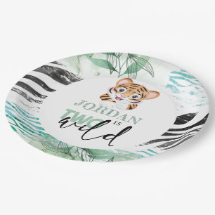 Lion Jungle Personalised 2nd Birthday Paper Plate