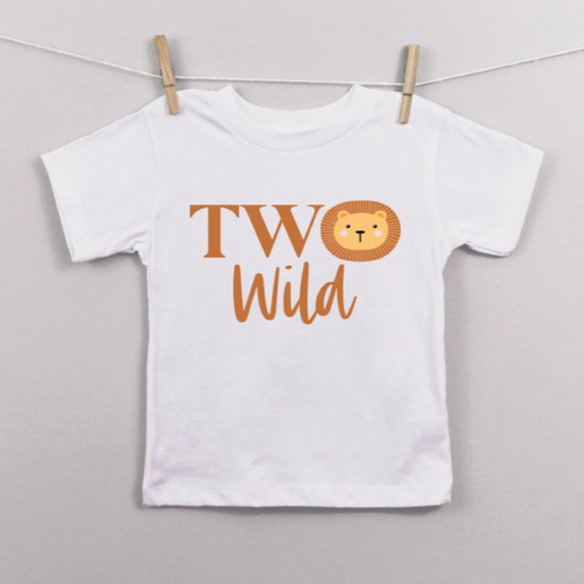 Lion Jungle Safari Animal Two Wild 2nd Birthday Toddler T-Shirt (Creator Uploaded)
