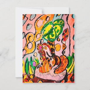 Lion just chill postcard