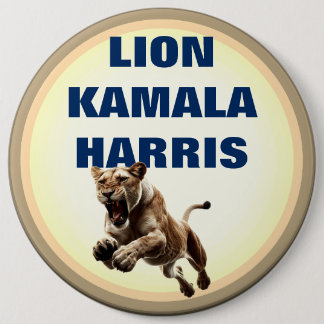 Lion Kamala Harris Button