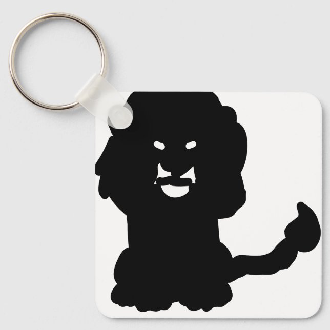 Lion Keychain – Bold Crest Silhouette Symbol (Front)