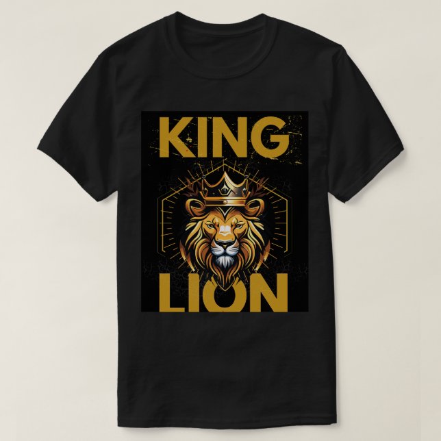 Lion King Black T-Shirt  (Design Front)