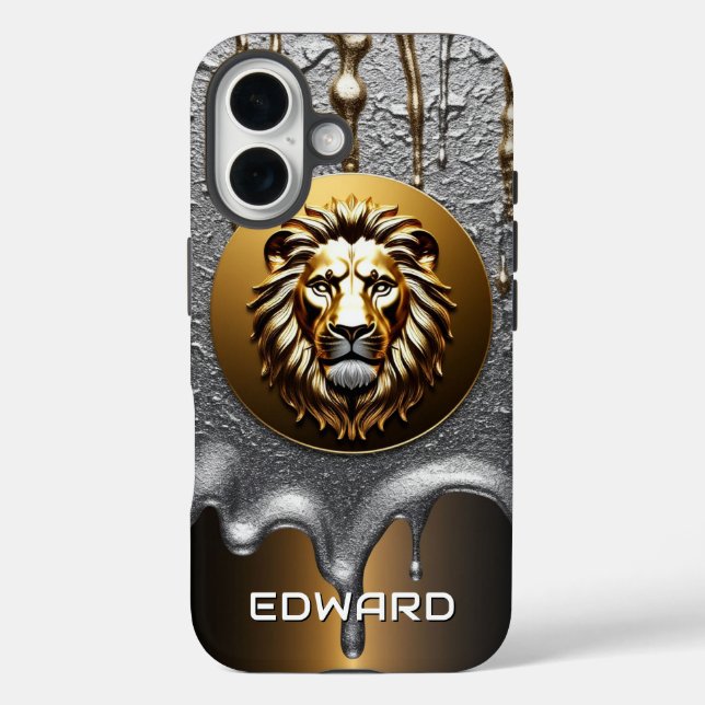 Lion King Custom Name Design 🦁 Case-Mate iPhone Case (Back)