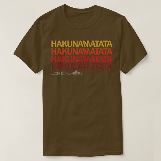 Lion King Hakuna Matata Sunset Colours  T-Shirt (Design Front)