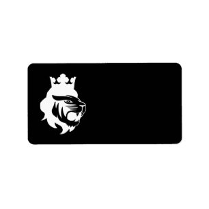 Lion king head label
