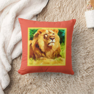 Lion King In The Forest. Buy Now Cushion