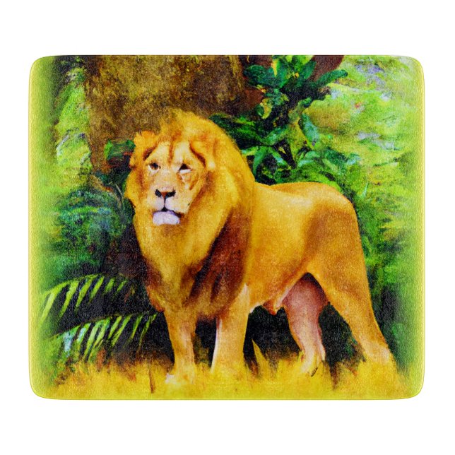 Lion King In The Jungle. Buy Now Cutting Board (Front)