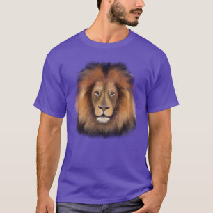 lion king of the jungle realistic male watercolor T-Shirt