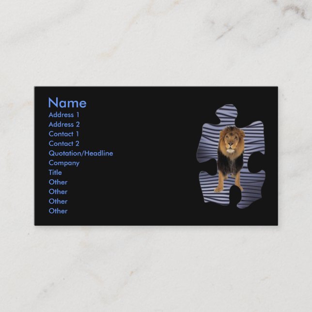 Lion King Profile Card (Front)