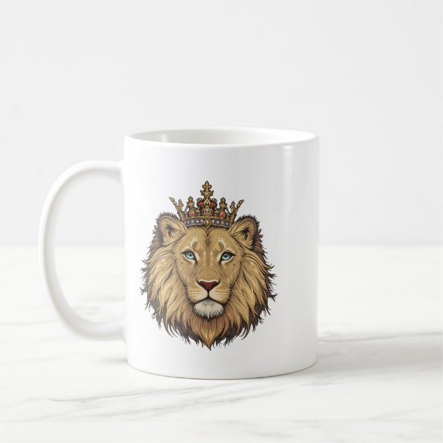  Lion King Vibes with a Crown Coffee Mug (Left)