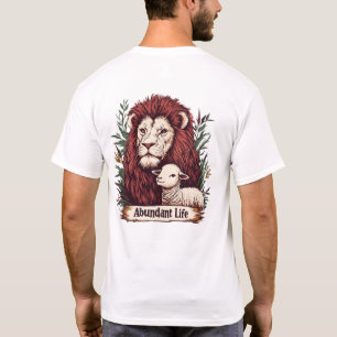 Lion & Lamb – Abundant Life Tee (Back)