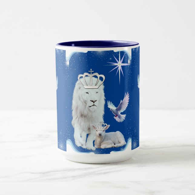 Lion Lamb And Dove Coffee Mug (Center)