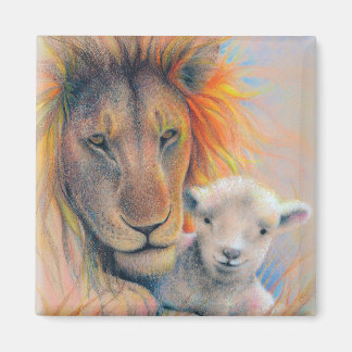 "Lion & Lamb" Magnet