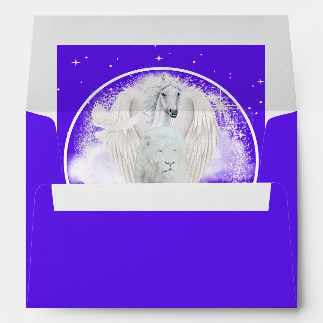 Lion Lamb Pet Sympathy Envelopes (Back (Bottom))