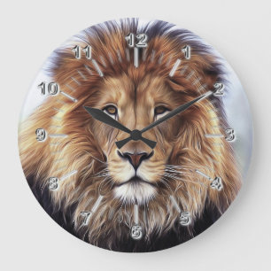 Lion Large Clock