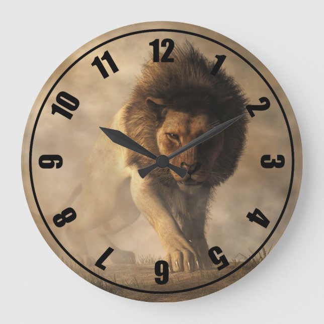 Lion Large Clock (Front)
