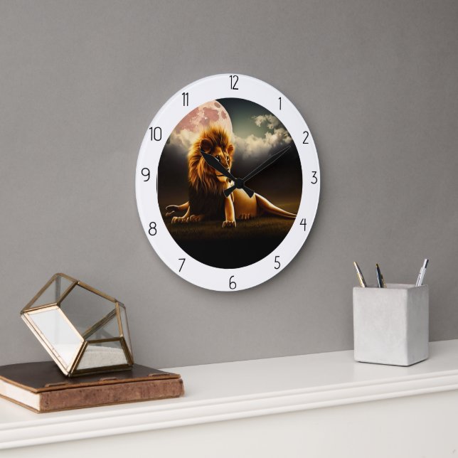 LION  LARGE CLOCK (Office)