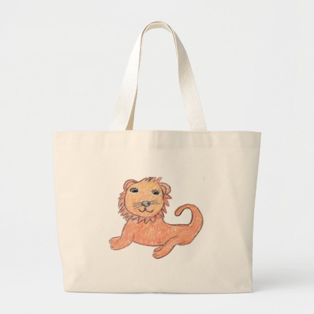 Lion Large Tote Bag (Front)