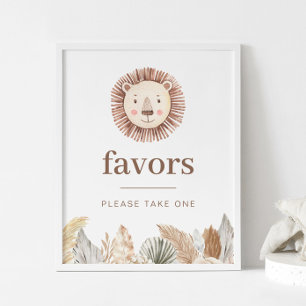 Lion Leaf Neutral Favours Sign
