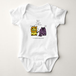 Lion & Lhasa Apso baby bodysuit