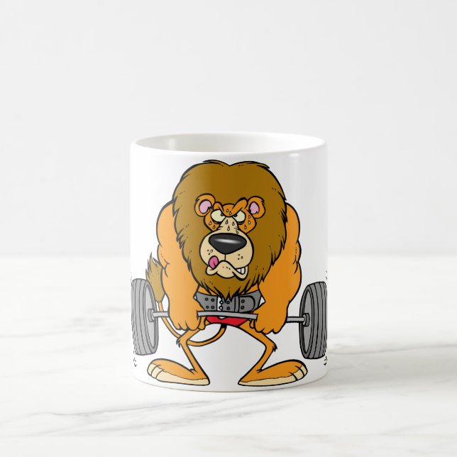 Lion Lifing Weights Mug (Center)