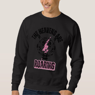 Lion Lightning Bolt Heavens Are Roaring Christian Sweatshirt