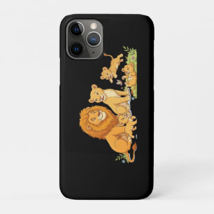 Lion Lioness and Cabs Cartoon Style iPhone 11 Pro Case