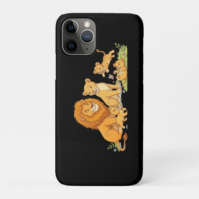 Lion Lioness and Cabs Cartoon Style Case-Mate iPhone Case (Back)