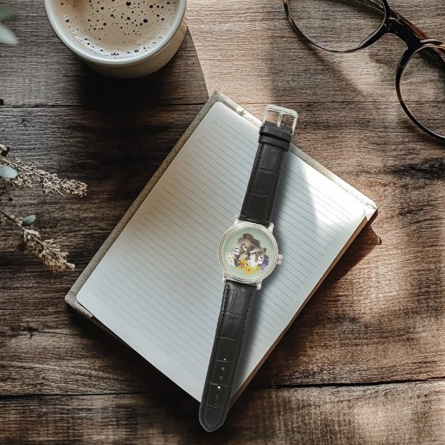 Lion Lioness Floral Green  Watch (Creator Uploaded)