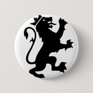 Lion logo 6 cm round badge