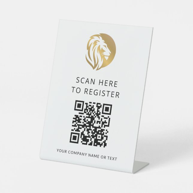 Lion Logo QR Code Sign In (Front)
