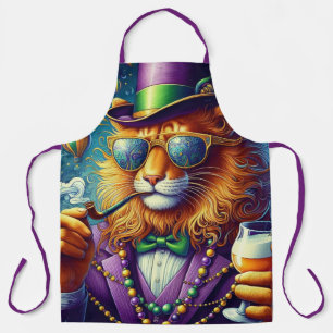 Lion/Louisiana Mardi Gras  Apron