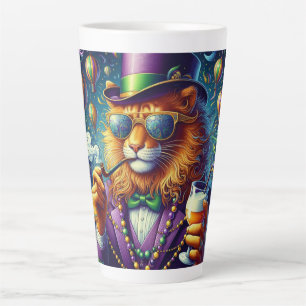 Lion/Louisiana Mardi Gras  Latte Mug