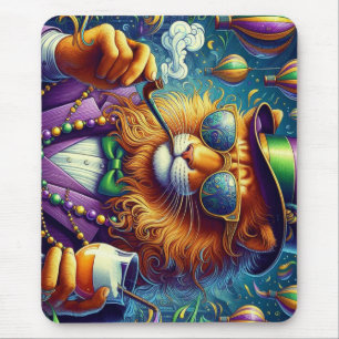 Lion/Louisiana Mardi Gras  Mouse Pad