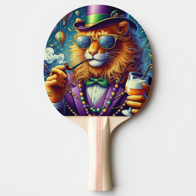 Lion/Louisiana Mardi Gras  Ping Pong Paddle (Front)