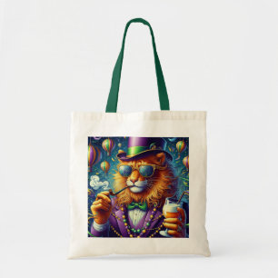 Lion/Louisiana Mardi Gras Tote Bag