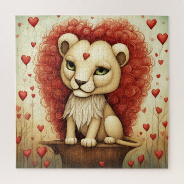 Lion Love 3 Jigsaw Puzzle (Vertical)
