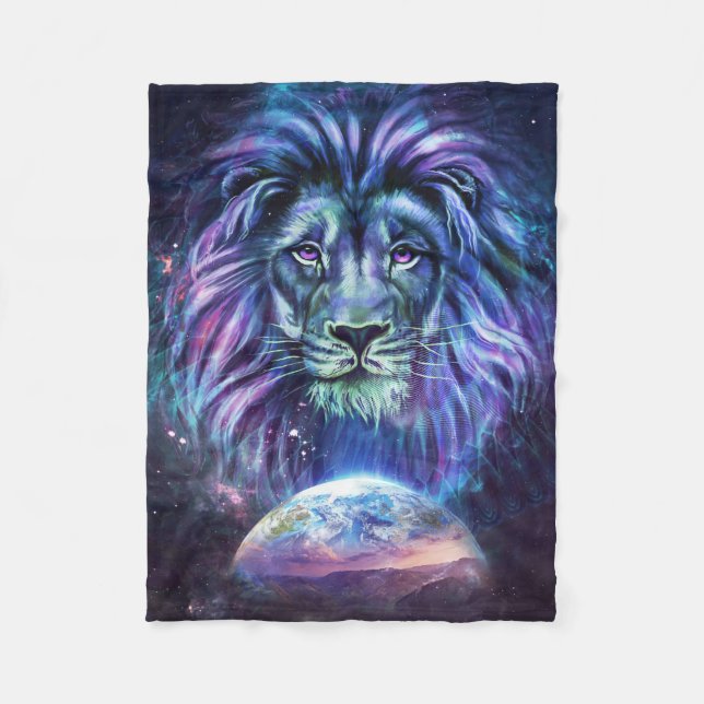 Lion Lovely Lion Fleece Blanket (Front)