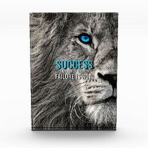 Lion Lover Success Is My Only Option Photo Block