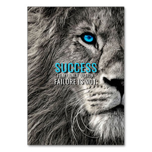 Lion Lover Success Is My Only Option Table Number