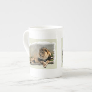 Lion Lovers Art Gifts Bone China Mug