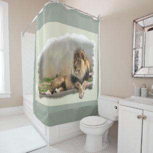 Lion Lovers Jungle Shower Curtain