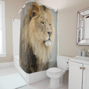 Lion Lovers Wildlife Shower Curtain
