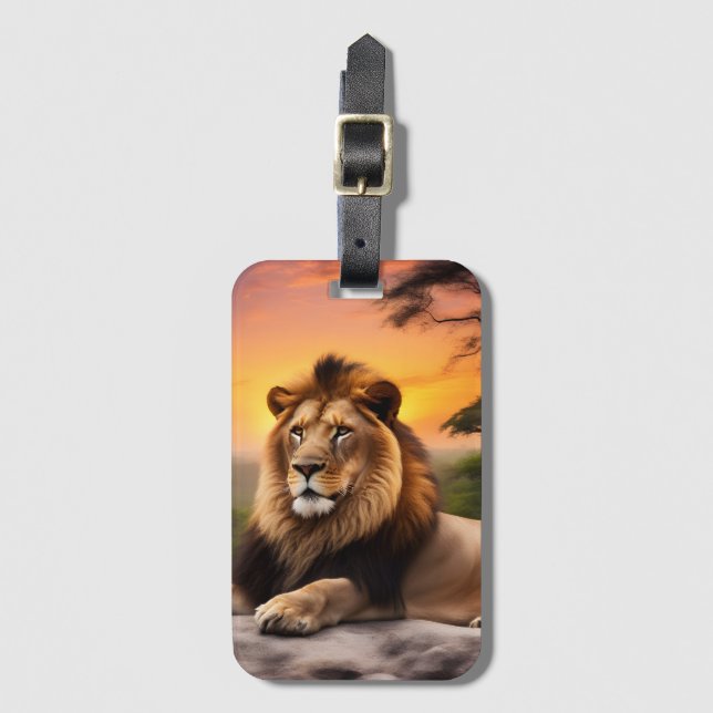 Lion Luggage Tag (Front Vertical)