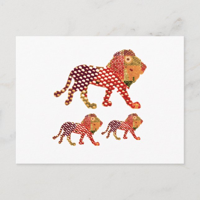 LION -  Majestic KING of animals Postcard (Front)