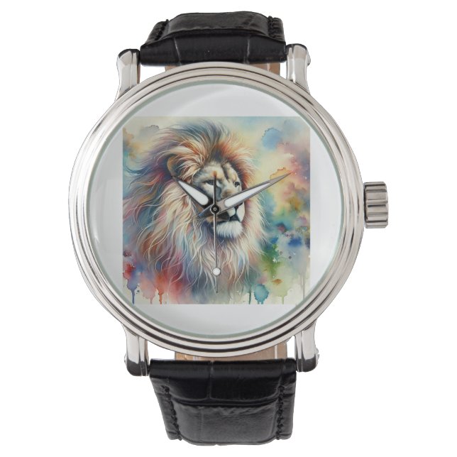 Lion Majesty 200824AREF131 - Watercolor Watch (Front)