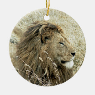 Lion Male Ceramic Ornament